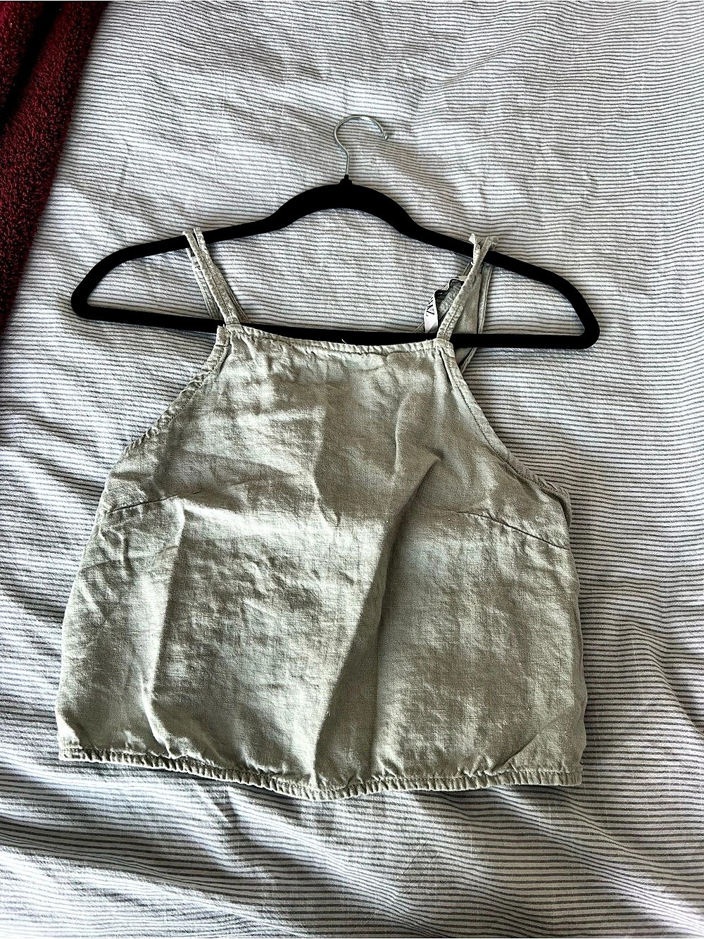 Zara Linen Women's Camisole in Green